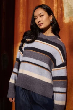 Clearance PBO Makila Knit Sweater, , M Multi Stripe