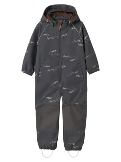 Hot Name It Malfa Shoftshell Flyverdragt, , 104 cm Grey Pinstripe