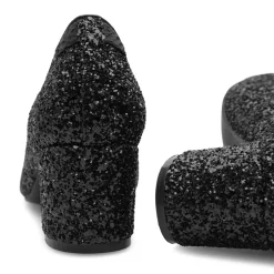 New Woden Marie Low Glitter Pumps, , 38 Black