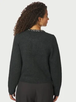 Clearance Neo Noir Marie Stone Knit Cardigan, , 38 Antracit