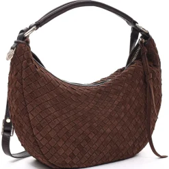 Outlet Adax Marlin Braided Skuldertaske, Chocolate