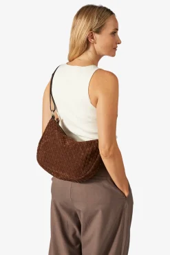 Outlet Adax Marlin Braided Skuldertaske, Chocolate