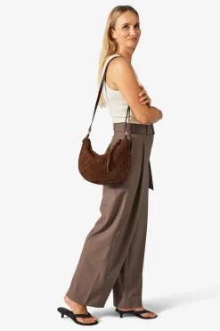 Outlet Adax Marlin Braided Skuldertaske, Chocolate