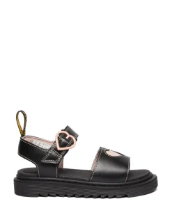 Discount Dr. Martens Marlowe Hearts J Sandaler, , 31 Black/Powder Pink