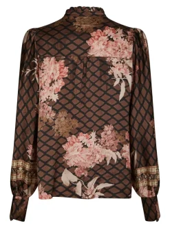 Neo Noir Massima Botanical Border Bluse, , 38*Dame Bluser & Skjorter