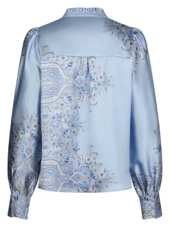 Neo Noir Massima Paisley Bluse, , 38 Light Blue