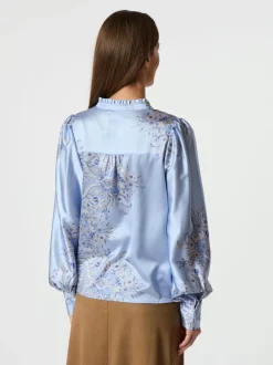 Neo Noir Massima Paisley Bluse, , 38 Light Blue