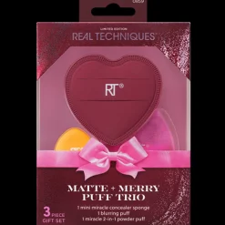 Clearance Real Techniques Matte + Merry Puff Trio Gaveæske