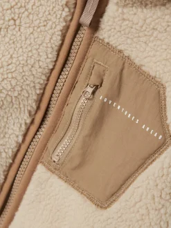 Sale Name It Mattia Shepa Jakke, , 110 cm Moonbeam Savannah Tan