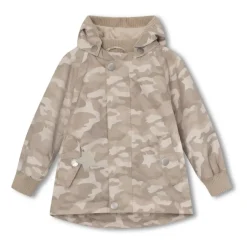 Outlet MINI A TURE MATWally Fleeceforet Printet Forårsjakke, , 110 cm Sand Camo