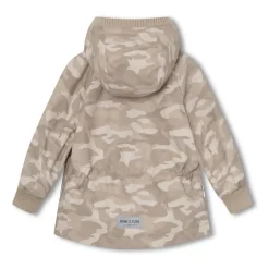 Outlet MINI A TURE MATWally Fleeceforet Printet Forårsjakke, , 110 cm Sand Camo