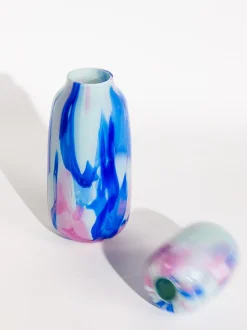 Clearance Anna von Lipa Meadows Vase, Scandi Mint With Blue Rose