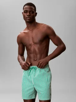 Best Calvin Klein Medium Drawstring Badebukser, , XXL 20186 Penny Stripe+Mardi Gras Green