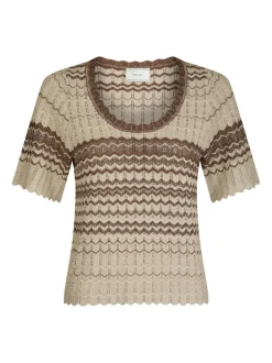 Best Neo Noir Meiko Stitch Knit Bluse, , 36 Brown