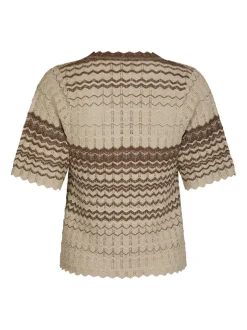Best Neo Noir Meiko Stitch Knit Bluse, , 36 Brown