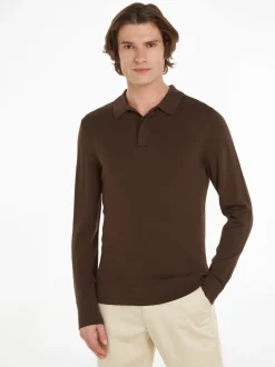 Best Calvin Klein Merino Polo Pullover, , L Java