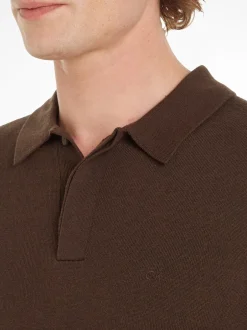 Best Calvin Klein Merino Polo Pullover, , L Java