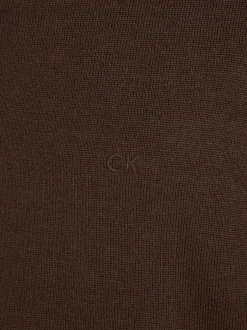 Best Calvin Klein Merino Polo Pullover, , L Java