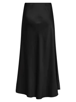 ONLY Mika Satin Nederdel, , M Black