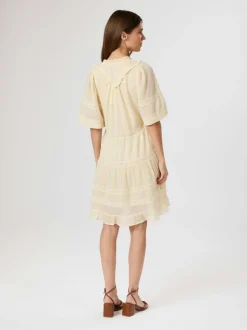Neo Noir Milene S Voile Kjole, , 36 Light Yellow