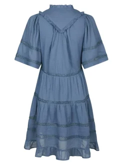 Neo Noir Milene S Voile Kjole, , 40 Smoke Blue