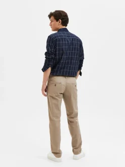 Clearance Selected Homme Miles Flex Bukser, , W33/L34 Greige