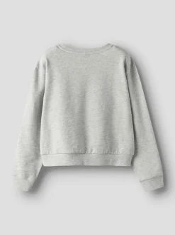 Discount Name It Mille Short O-Neck Sweatshirt, , 146-152 cm Light Grey Melange