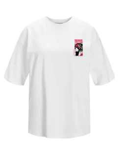 Sale JJXX Millow Loose T-shirt, , L Bright White Tattoo