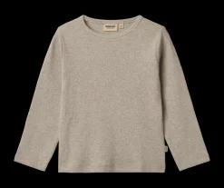 Wheat Milo Langærmet Rib T-shirt, , 128 cm*Børn T-Shirts & Toppe