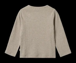 Wheat Milo Langærmet Rib T-shirt, , 128 cm*Børn T-Shirts & Toppe