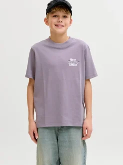 Jack & Jones Junior Mineral Photo Back T-shirt, , 152 cm Purple Ash