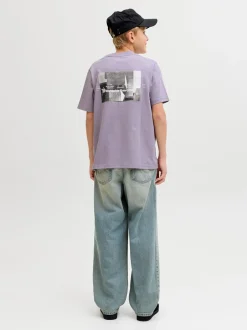 Jack & Jones Junior Mineral Photo Back T-shirt, , 152 cm Purple Ash