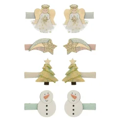 Mimi & Lula Mini Angel Christmas 8-pak Hårclips*Børn Hårpynt