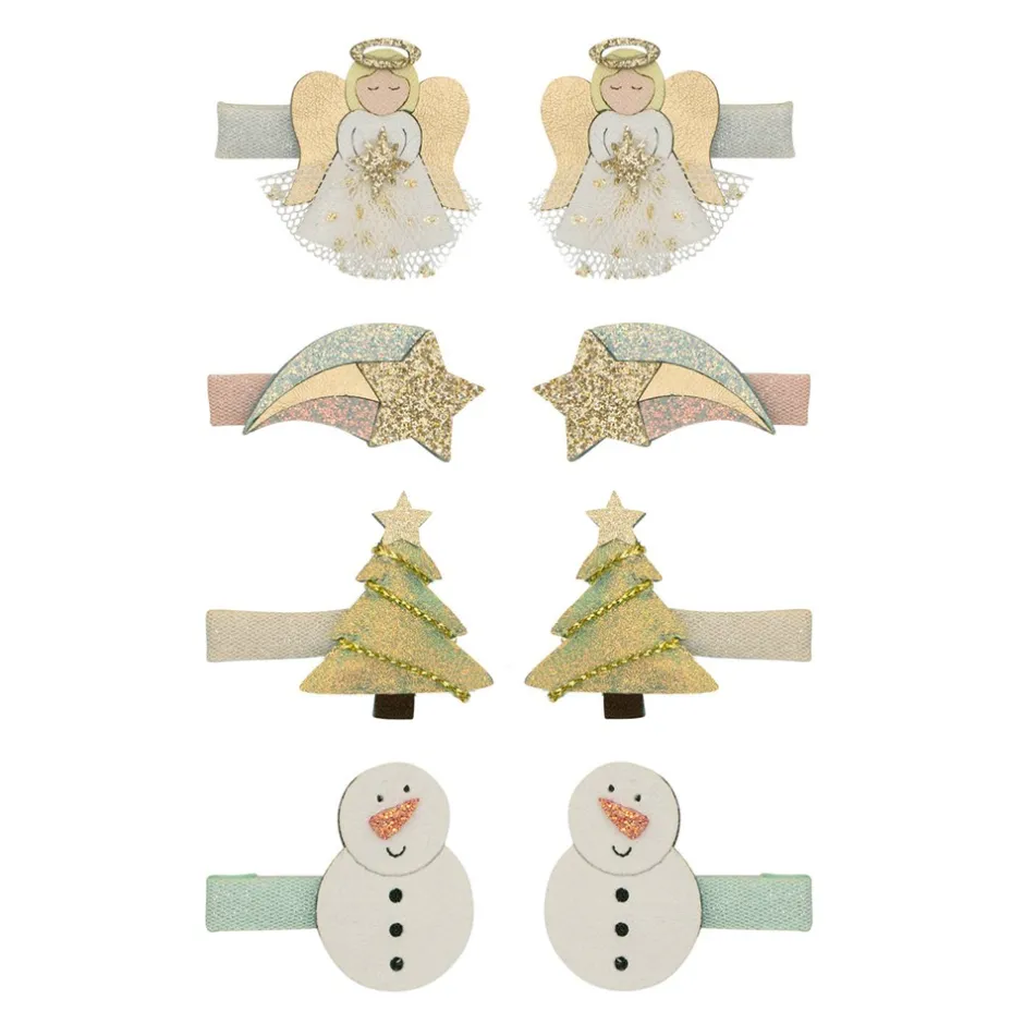 Mimi & Lula Mini Angel Christmas 8-pak Hårclips*Børn Hårpynt