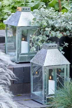 A2 Living Mini Lanterne, Galvaniseret, 17x33,5x17 cm* Lanterner & Lyskæder