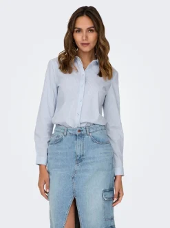 Outlet JDY Mio Skjorte, , 40 Cashmere Blue/White