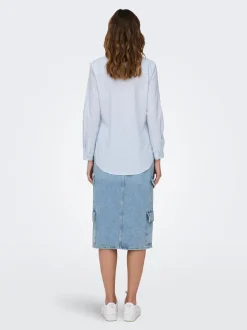 Outlet JDY Mio Skjorte, , 40 Cashmere Blue/White