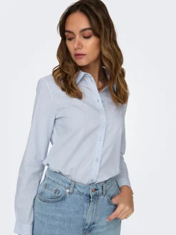 Outlet JDY Mio Skjorte, , 40 Cashmere Blue/White