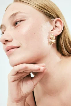 Friihof+Siig Mira Øreringe, Gold Plated