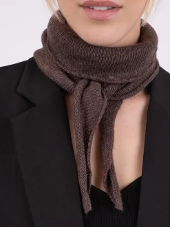 Clearance Neo Noir Misty Knit Tørklæde, Dark Brown