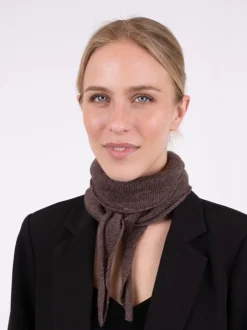 Clearance Neo Noir Misty Knit Tørklæde, Dark Brown