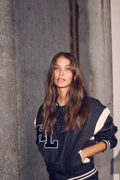 Online Haute L’Amitié Mix Bomber Jakke, , M Black