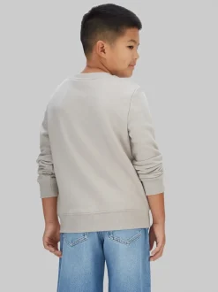 Clearance Calvin Klein Mono Mini Badge Sweatshirt, , 164 cm Ancient Marble