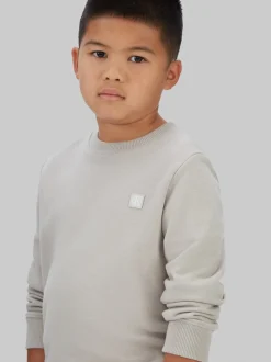 Clearance Calvin Klein Mono Mini Badge Sweatshirt, , 164 cm Ancient Marble