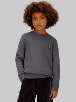 Calvin Klein Mono Mini Badge Sweatshirt, , 152 cm*Børn Strik & Sweatshirts