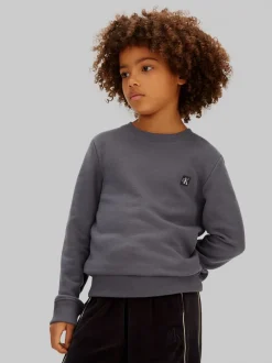 Calvin Klein Mono Mini Badge Sweatshirt, , 152 cm*Børn Strik & Sweatshirts