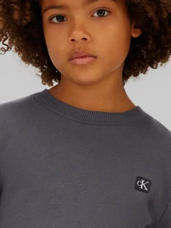 Calvin Klein Mono Mini Badge Sweatshirt, , 152 cm*Børn Strik & Sweatshirts