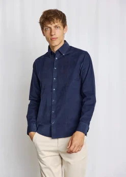 New Bruun & Stengade Monti Casual Modern Fit Skjorte, , XL Navy