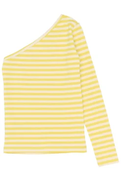 THE NEW Moore One Shoulder Rib Bluse, , 122-128 cm*Børn Bluser
