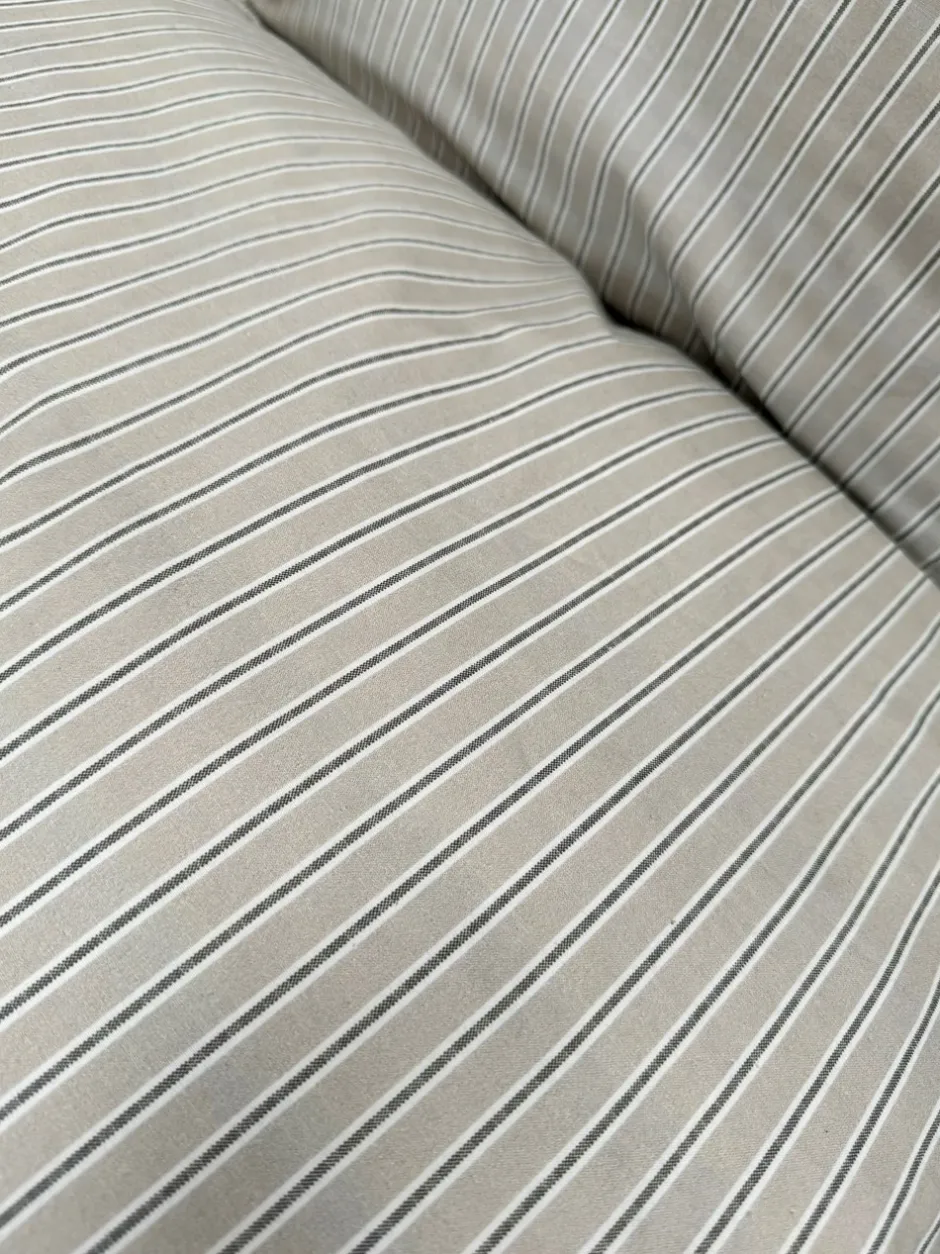 Clearance OMHU Multi Stripe Sengelinned, , 140x200 cm Mud